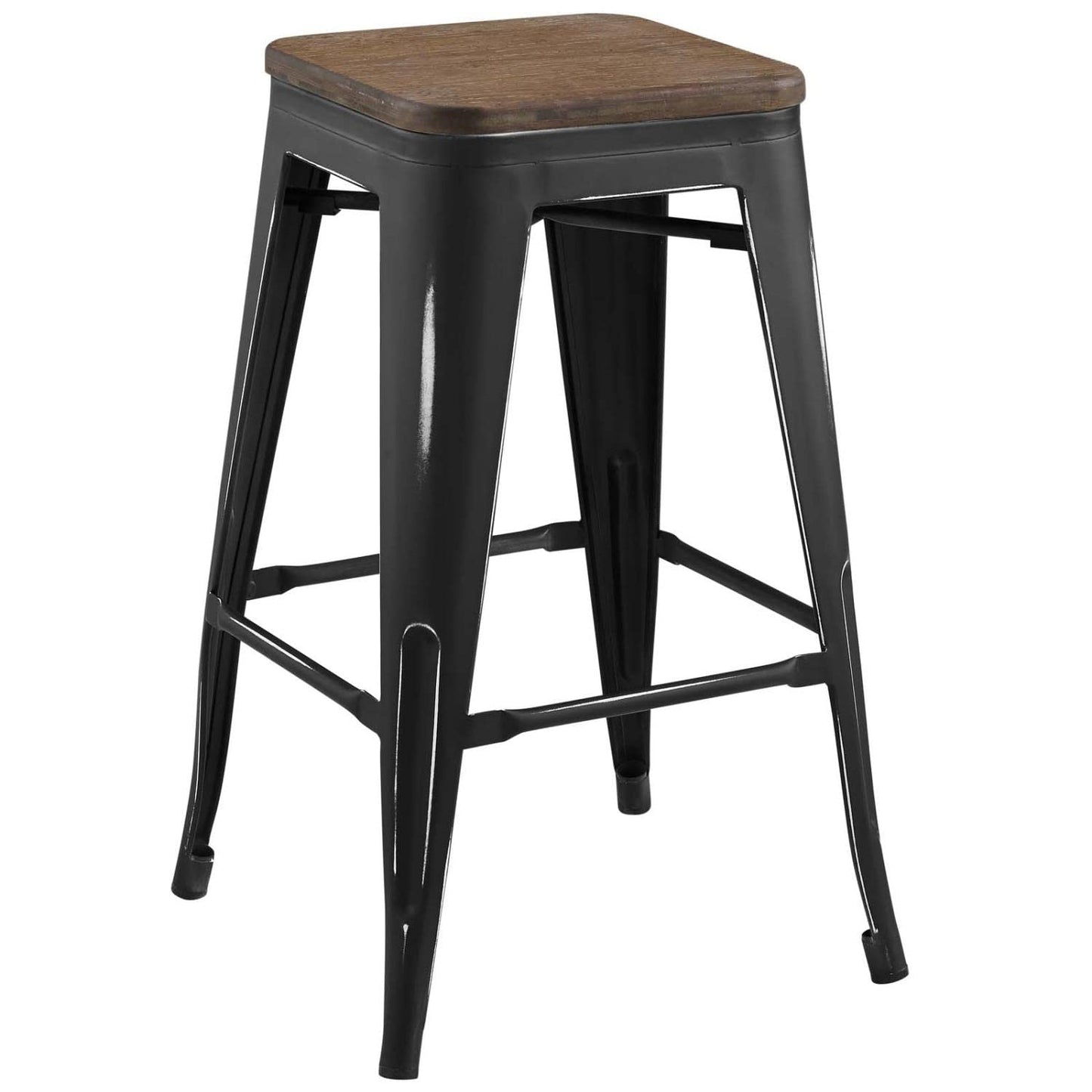 barstools | CasaFoyer Promenade Bamboo & Metal Counter Stool Set of 4 | Vintage Bistro Charm | Industrial Modern Design | Ample Seating for Guests | casafoyer.myshopify.com
