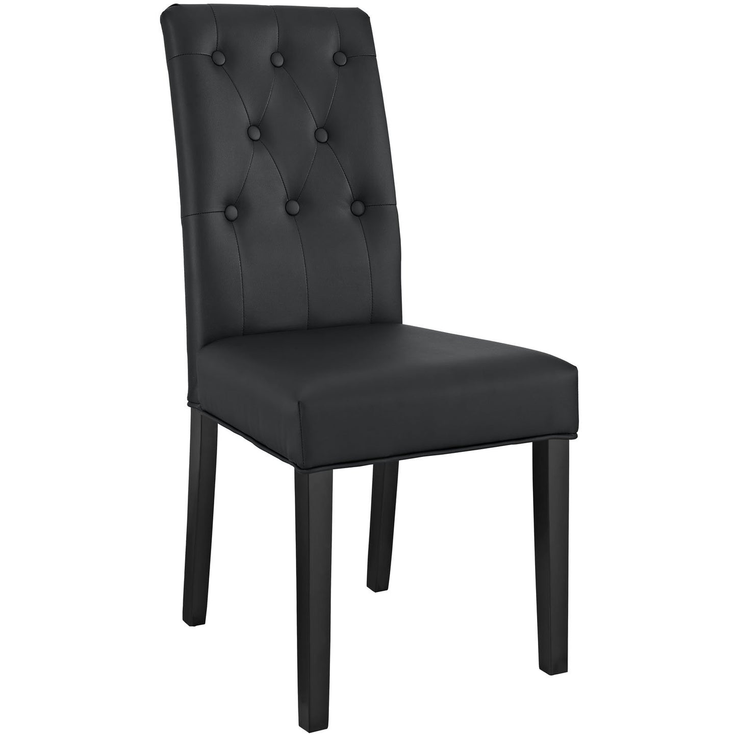 Dining Table | Confer Dining Chair | Elegant and Comfortable | High-Density Foam Cushioning | Faux Leather Upholstery | Sturdy Stained Hardwood Legs | casafoyer.myshopify.com