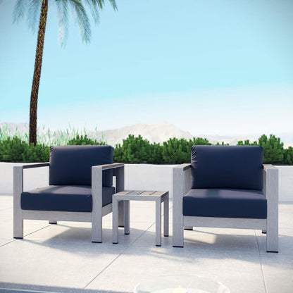 kitchen and dining room sets | CasaFoyer Shore Outdoor Patio Collection | Durable Aluminum Furniture Set with Sectional Sofa, Side Table, and Armchairs | casafoyer.myshopify.com
