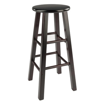 STOOL_SEATING | CasaFoyer  Wood Element Bar Stool Set | Polished Espresso Finish | Solid Wood Construction | 220lbs Weight Capacity | 8 Crossbars for Stability | Versatile Design | Perfect for Kitchen or Den | casafoyer.myshopify.com