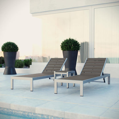 executive chairs | CasaFoyer Shore Outdoor Patio Sun Lounger Set | Sleek Aluminum Furniture | Gray Shades | Easy Assembly | Clear Wheels | Non-Marking Foot Caps | 2 Loungers & 1 Side Table | casafoyer.myshopify.com