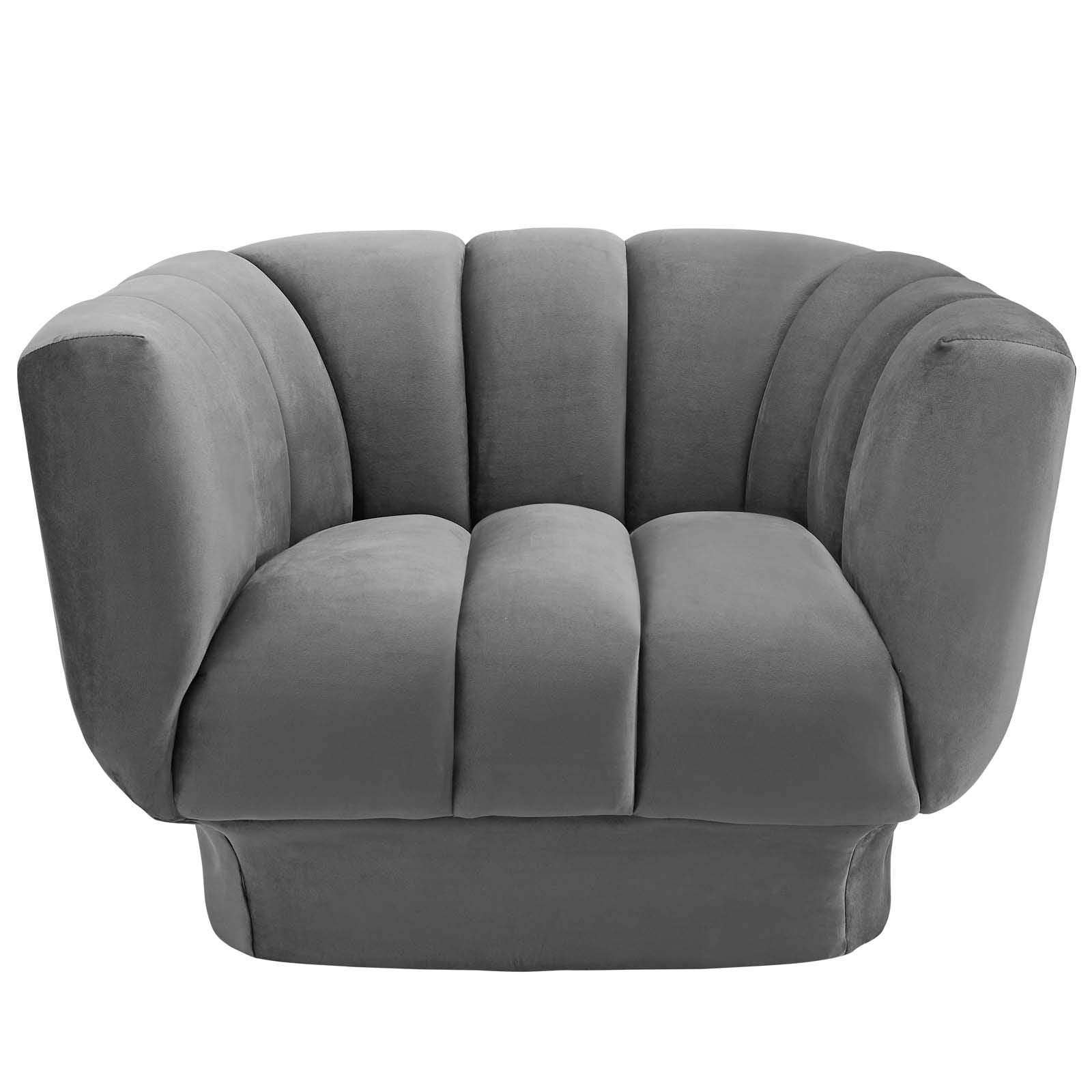 home office desk chairs | CasaFoyer Entertain Armchair | Vertical Channel Tufting | Plush Foam Padding | Stain-Resistant Velvet | Retro-Modern Design | 300 lbs Weight Capacity | casafoyer.myshopify.com