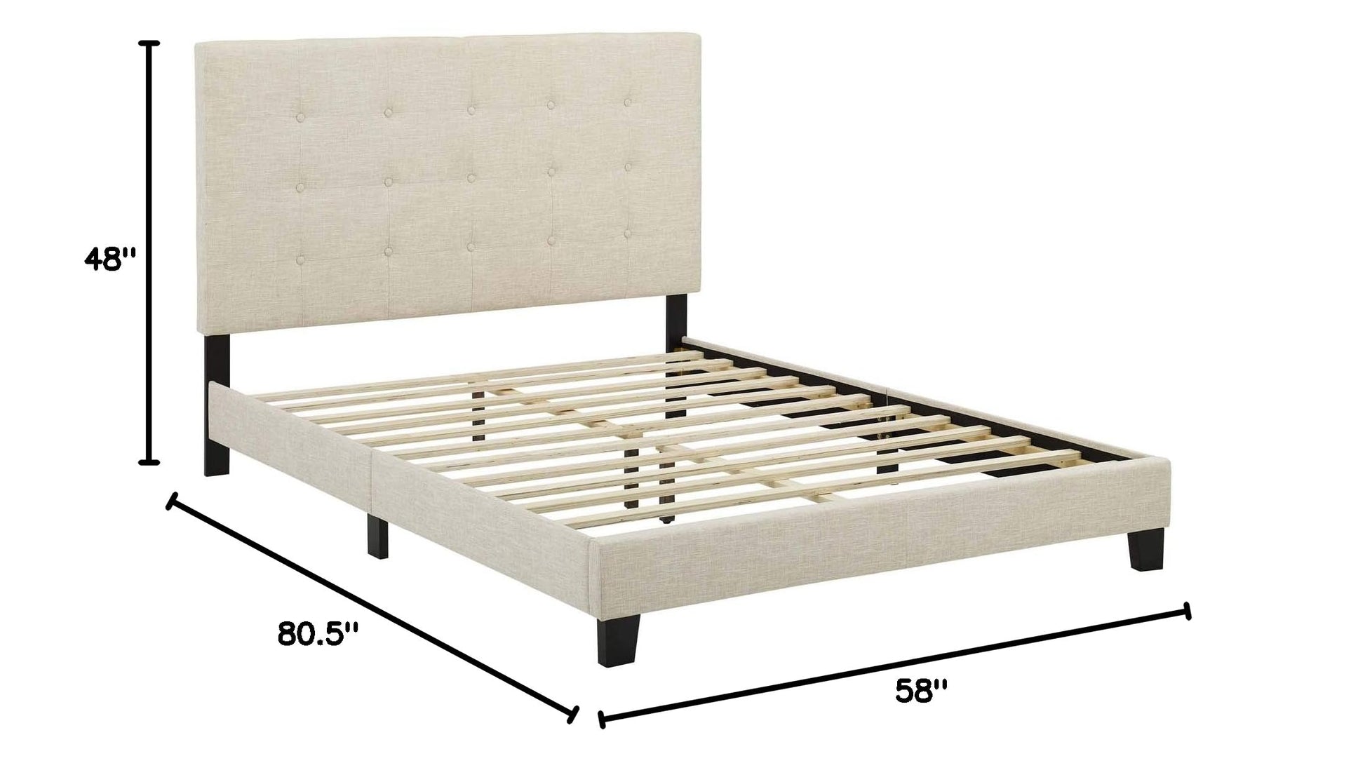 adjustable bed bases | CasaFoyer Melanie Full Platform Bed | Chic Elegance | Contemporary Style | Upholstered Fabric | No Box Spring Needed | Sturdy Wood Frame | 800 lbs Weight Capacity | casafoyer.myshopify.com