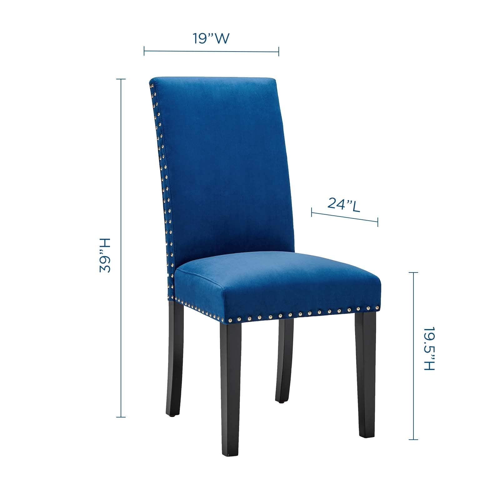 home office desk chairs | CasaFoyer Elevate your dining room with the Parcel Upholstered Velvet Dining Side Chairs | Set of 2 | Stain-Resistant | Nailhead Trim | Foam Padded | 285 lbs Capacity | casafoyer.myshopify.com