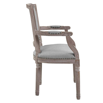 home office desk chairs | CasaFoyer Penchant Dining Armchair Set of 4 | Luxurious Elegance | Fluted Wood Frame | Plush Upholstery | Antique Copper Trim | Vintage French Look | 331lb Capacity | casafoyer.myshopify.com