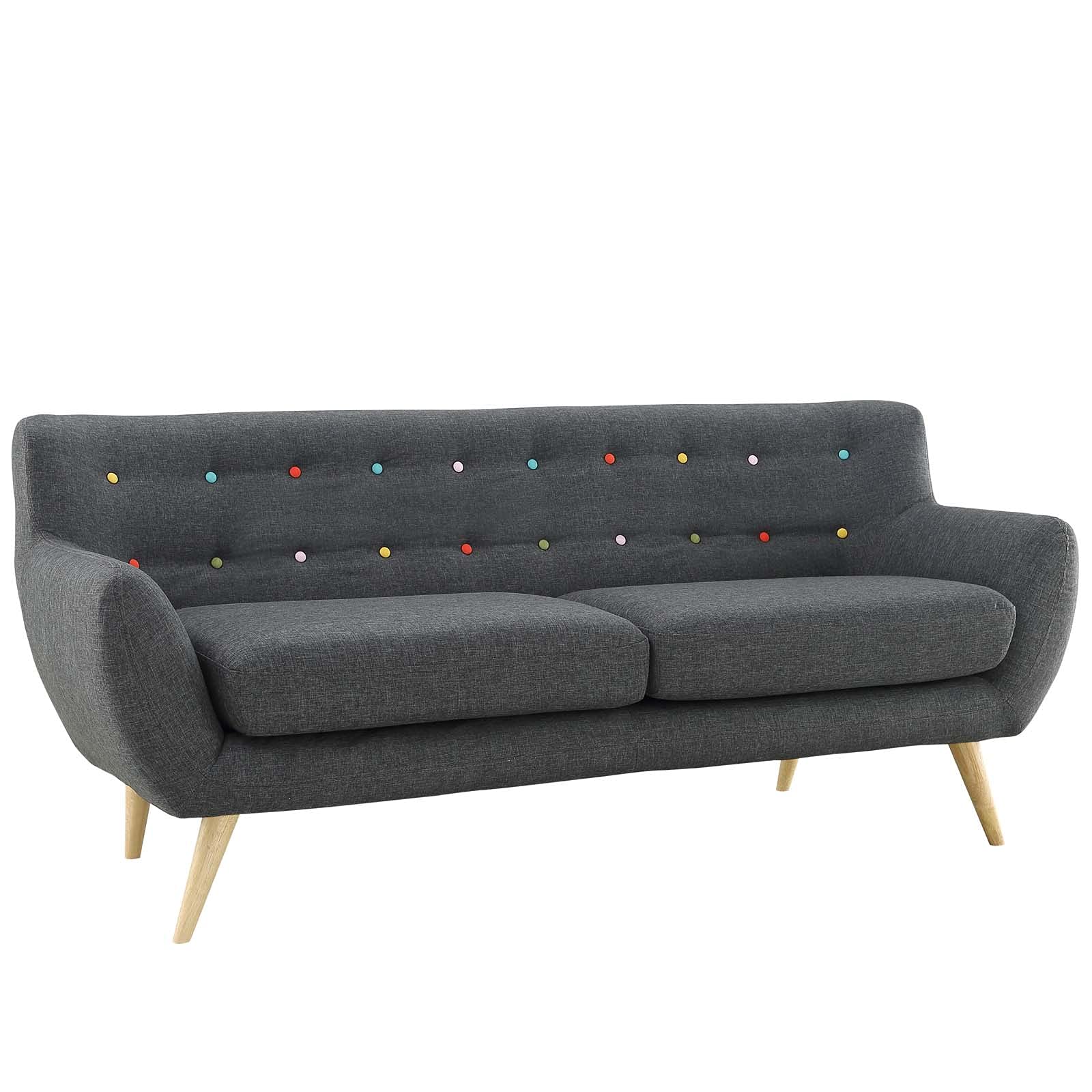 Sofa & chair Sets | Remark Sofa | Luxurious & Comfortable Loveseat | Mid-Century Inspired Design | Polyester Upholstery | Solid Wood Legs | Elevate Your Living Room | casafoyer.myshopify.com