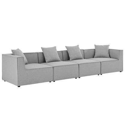 kitchen and dining room sets | CasaFoyer Outdoor Patio Saybrook Upholstered Sofa | Weather Resistant | Comfortable & Stylish | 4-Piece Sectional Sofa Collection | Gray | casafoyer.myshopify.com
