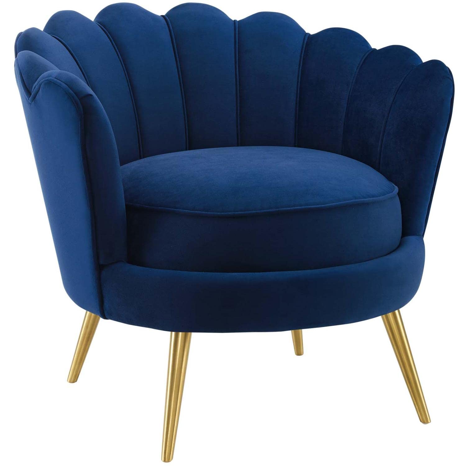 home office desk chairs | CasaFoyer Admire Scalloped Edge Performance Velvet Accent Armchair Set | Ocean-inspired Elegance, Comfort & Luxury | Includes 2 Chairs | casafoyer.myshopify.com