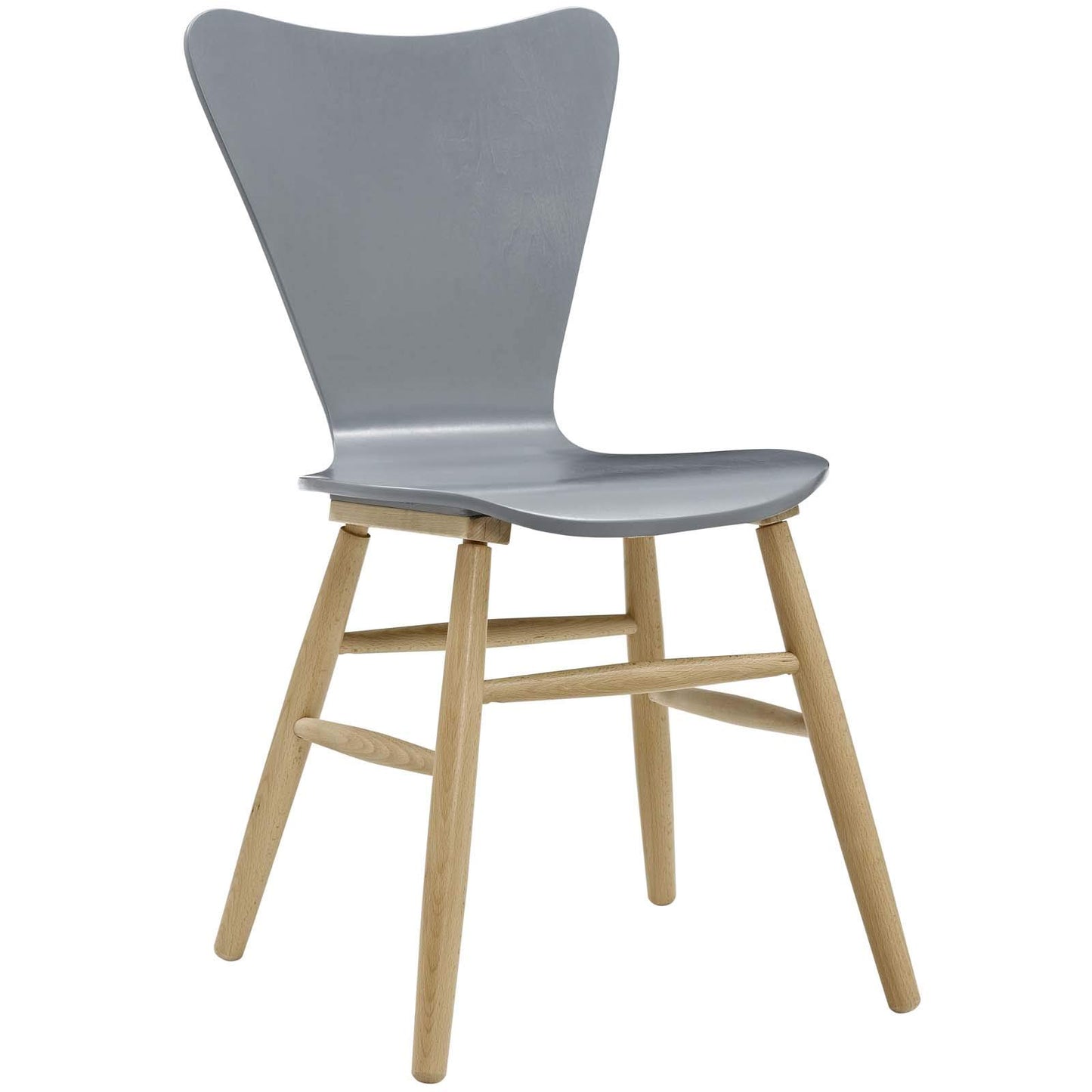home office desk chairs | CasaFoyer Cascade Dining Chair Set of 4 | Mid-Century Modern Design | Contoured Seat & Flared Back | Painted Bentwood | Beechwood Legs | Gray | casafoyer.myshopify.com