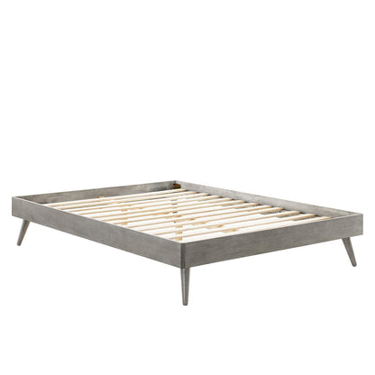 Bed | CasaFoyer Margo Twin Platform Bed | Mid-Century Design | Natural Aesthetic | Various Headboard Options | Sturdy Wood Construction | No Box Spring Needed | Easy Assembly | Gray | casafoyer.myshopify.com