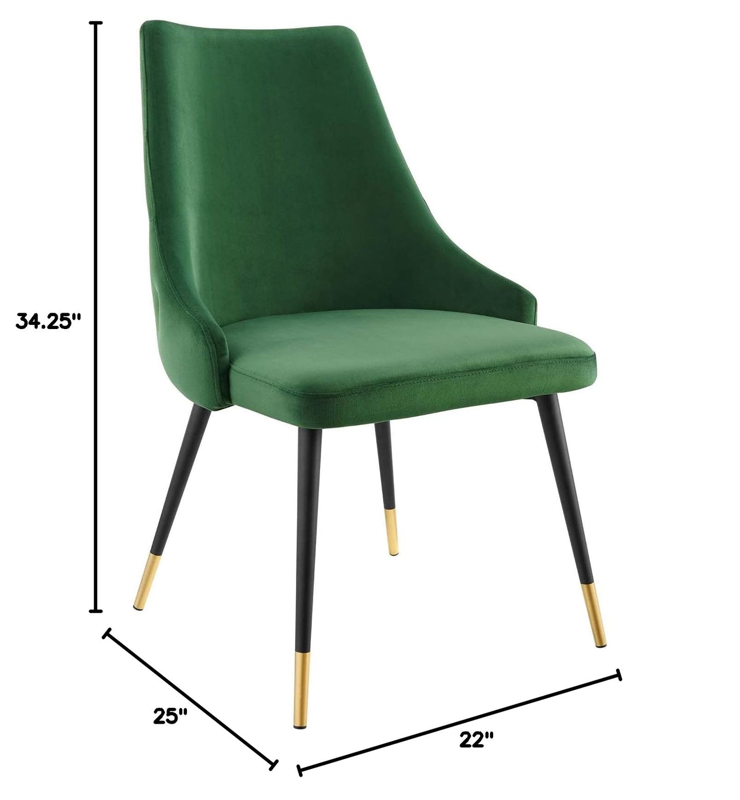 home office desk chairs | CasaFoyer Adorn Tufted Performance Velvet Dining Side Chair | Elegant | Stain-Resistant | Cozy Seating | Vintage Modern Style | Gold Foot Sleeves | Versatile | 300 lbs. Capacity | Non-Marking Foot Caps | No Assembly Required | casafoyer.myshopify.com