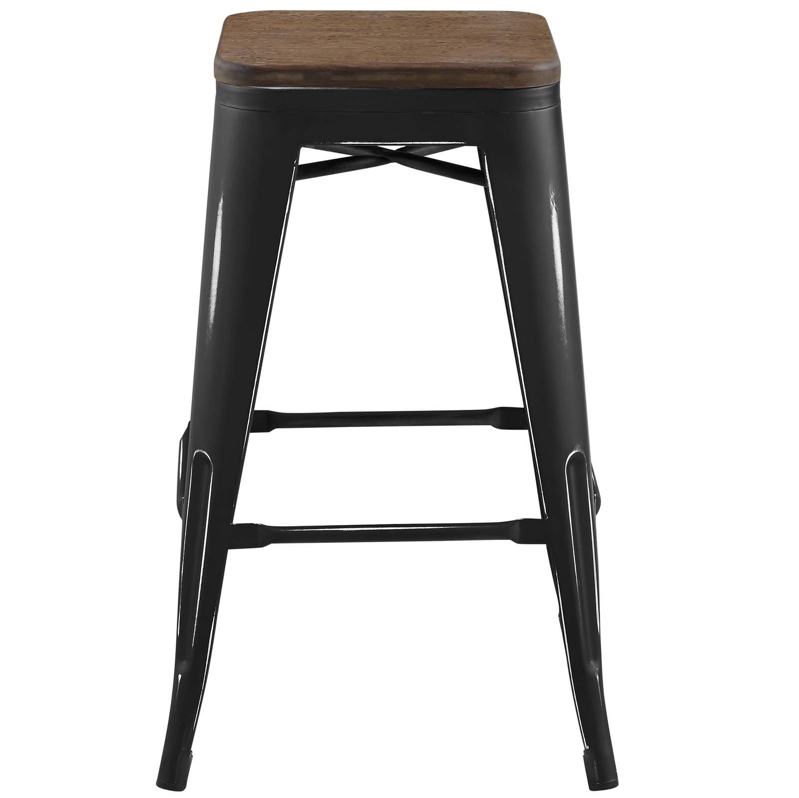 barstools | CasaFoyer Promenade Bamboo & Metal Counter Stool | Vintage Powder Coated Steel Finish | Industrial Modern Design | Versatile & Vibrant | Set of 1 | casafoyer.myshopify.com