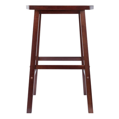 STOOL_SEATING | CasaFoyer  Wood Katashi Stool | Fan-Shaped Design | Solid Wood | Walnut Finish | Crossbar for Stability | Easy Assembly | Bar & Counter Height | 19.69 W x 15.75 D x 28.62 H | 11.6 lbs | 220 lbs Weight Limit | casafoyer.myshopify.com