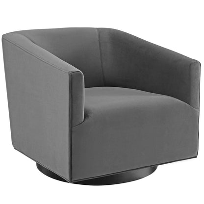 home office desk chairs | CasaFoyer Twist Accent Lounge Swivel Chair Set of 2 | Plush Velvet Upholstery | Barrel Back Design | 360-Degree Swivel Base | Gray | casafoyer.myshopify.com
