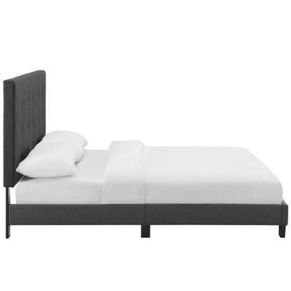 Bed | CasaFoyer Melanie Full Platform Bed | Chic Elegance | Button Tufted | Upholstered Fabric | Wood Frame | No Box Spring Needed | Suitable for Various Mattresses | Teen's Bedroom | Guest Room | Dorm | casafoyer.myshopify.com