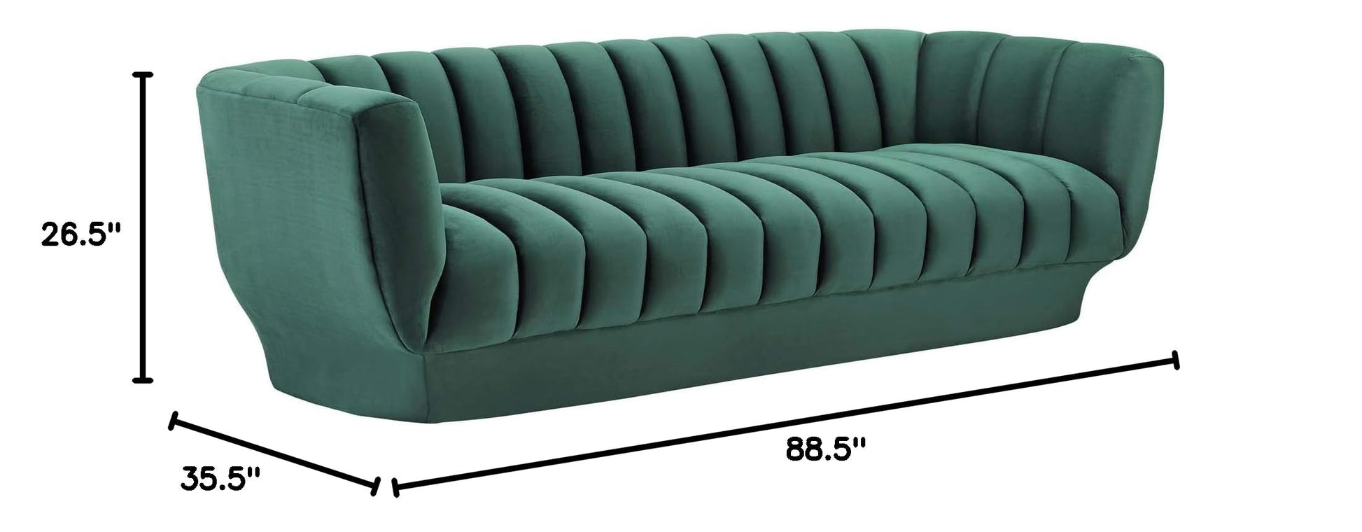 sofas | CasaFoyer Entertain Vertical Channel Tufted Sofa | Dusty Rose | Luxurious Stain-Resistant Velvet | Extra-Wide Retro-Modern Centerpiece | 900 lbs Weight Capacity | casafoyer.myshopify.com