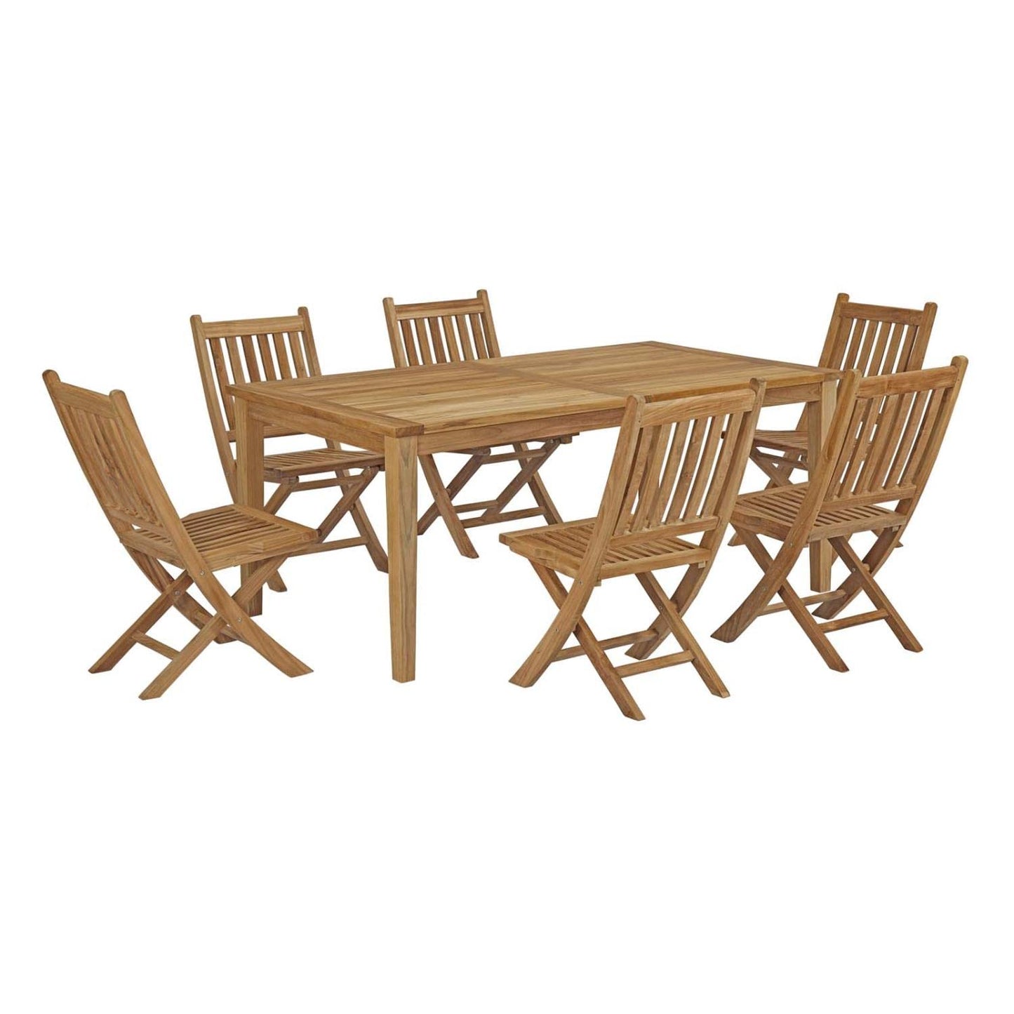 kitchen and dining room sets | CasaFoyer Luxury Teak Wood Outdoor Set | Marina: Durable, All-Weather | 7-Piece Dining Set with Folding Chairs & Table. Enjoy the Outdoors with Loved Ones. | casafoyer.myshopify.com