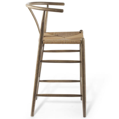 barstools | CasaFoyer Amish Wooden Bar Stool | Rustic Design | Solid Wood Frame | Woven Paper Rope Seat | Fully Assembled | Ideal for Bistro, Bar, Cafe | Weight Capacity 331 lbs | casafoyer.myshopify.com