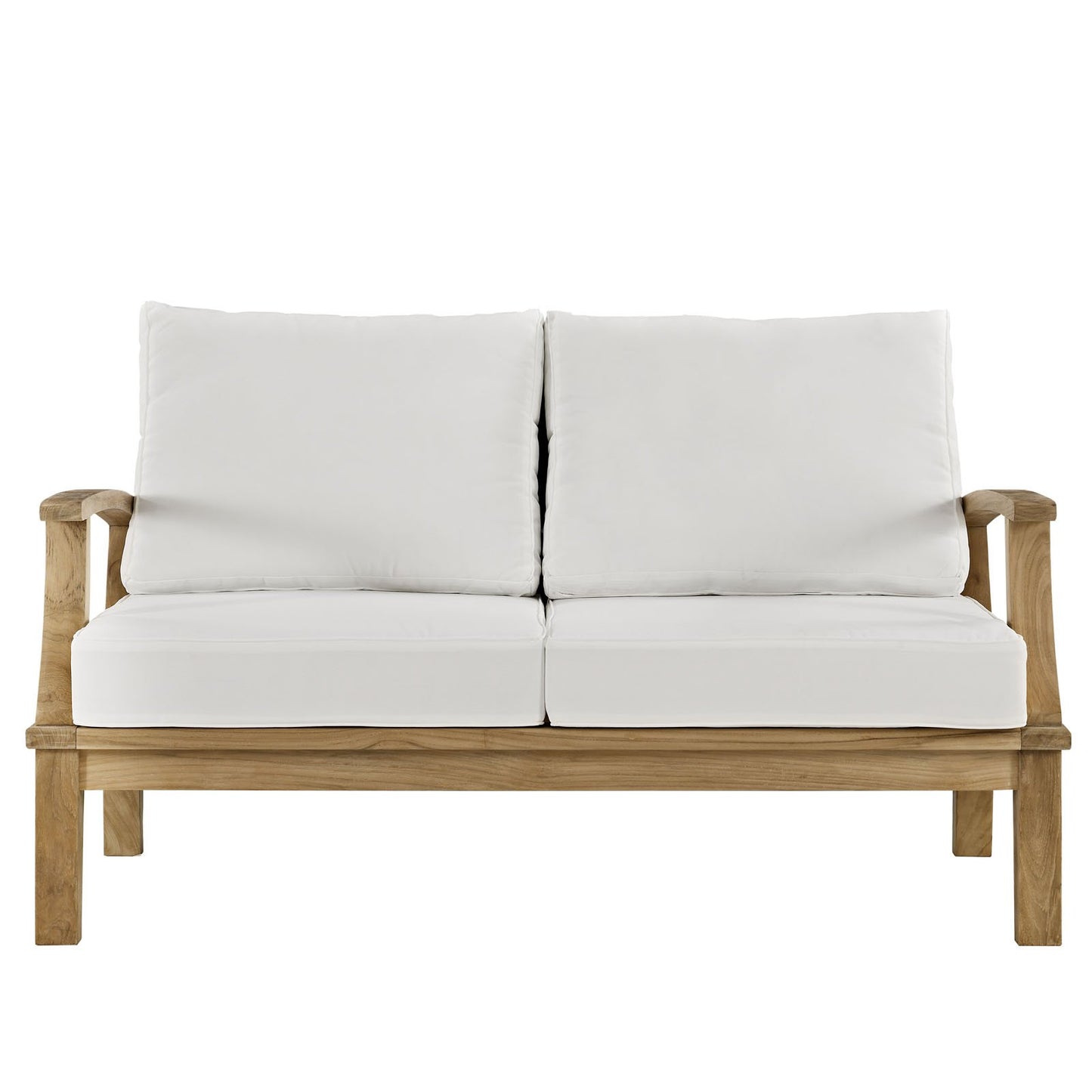 Patio Furniture Sets | Marina Teak Wood Outdoor Patio Loveseat | Luxury, Durable, Weather-Resistant | Comfortable Seating for Patio | Assembly Required | casafoyer.myshopify.com