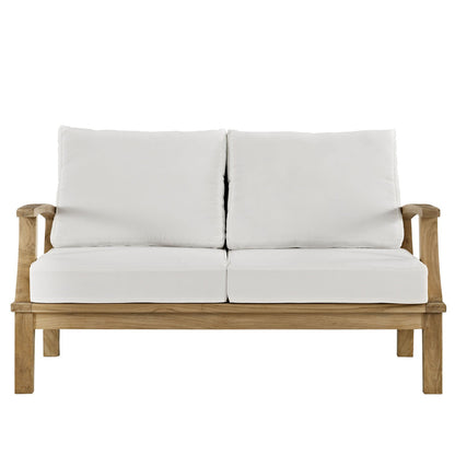 Patio Furniture Sets | Marina Teak Wood Outdoor Patio Loveseat | Luxury, Durable, Weather-Resistant | Comfortable Seating for Patio | Assembly Required | casafoyer.myshopify.com