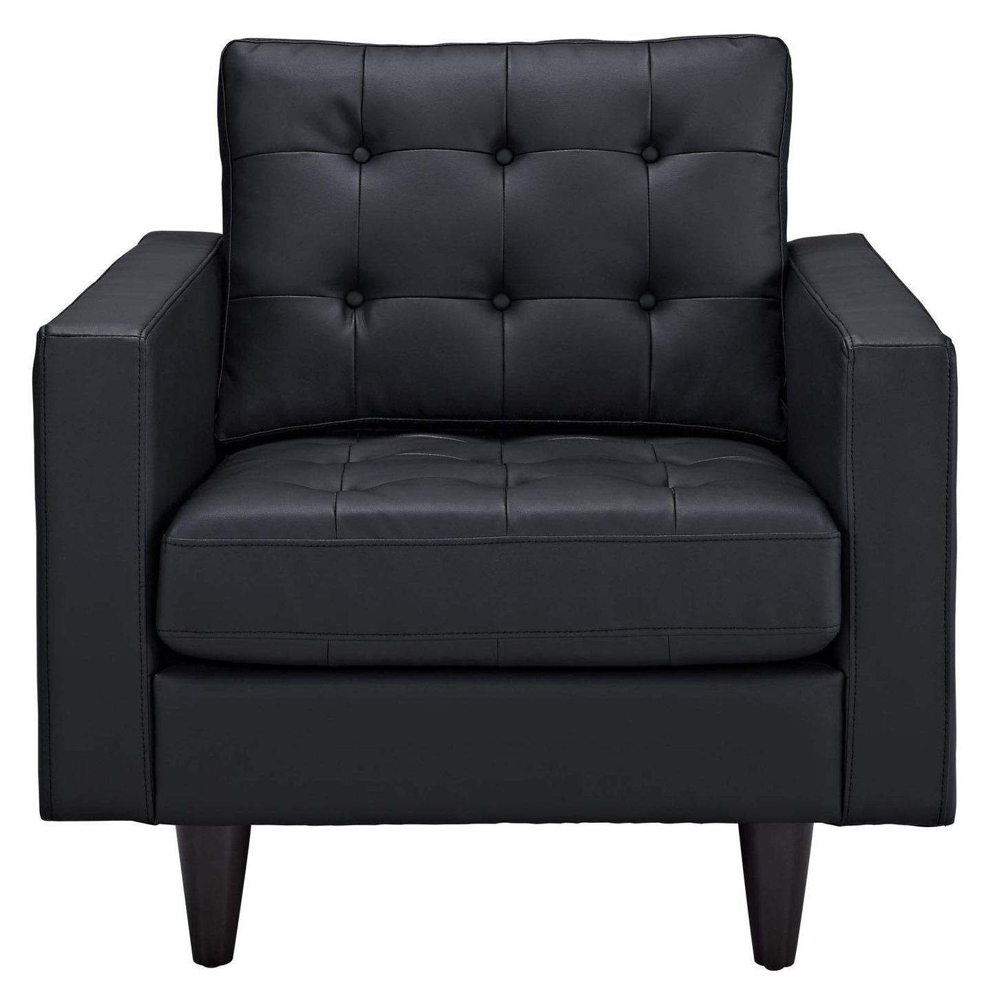home office desk chairs | CasaFoyer Empress Exquisite Design Tufted Armchair | Luxurious Cushions | Elegant Armrests | Solid Wood Legs | Bonded Leather Upholstery | Includes 1 Armchair | casafoyer.myshopify.com
