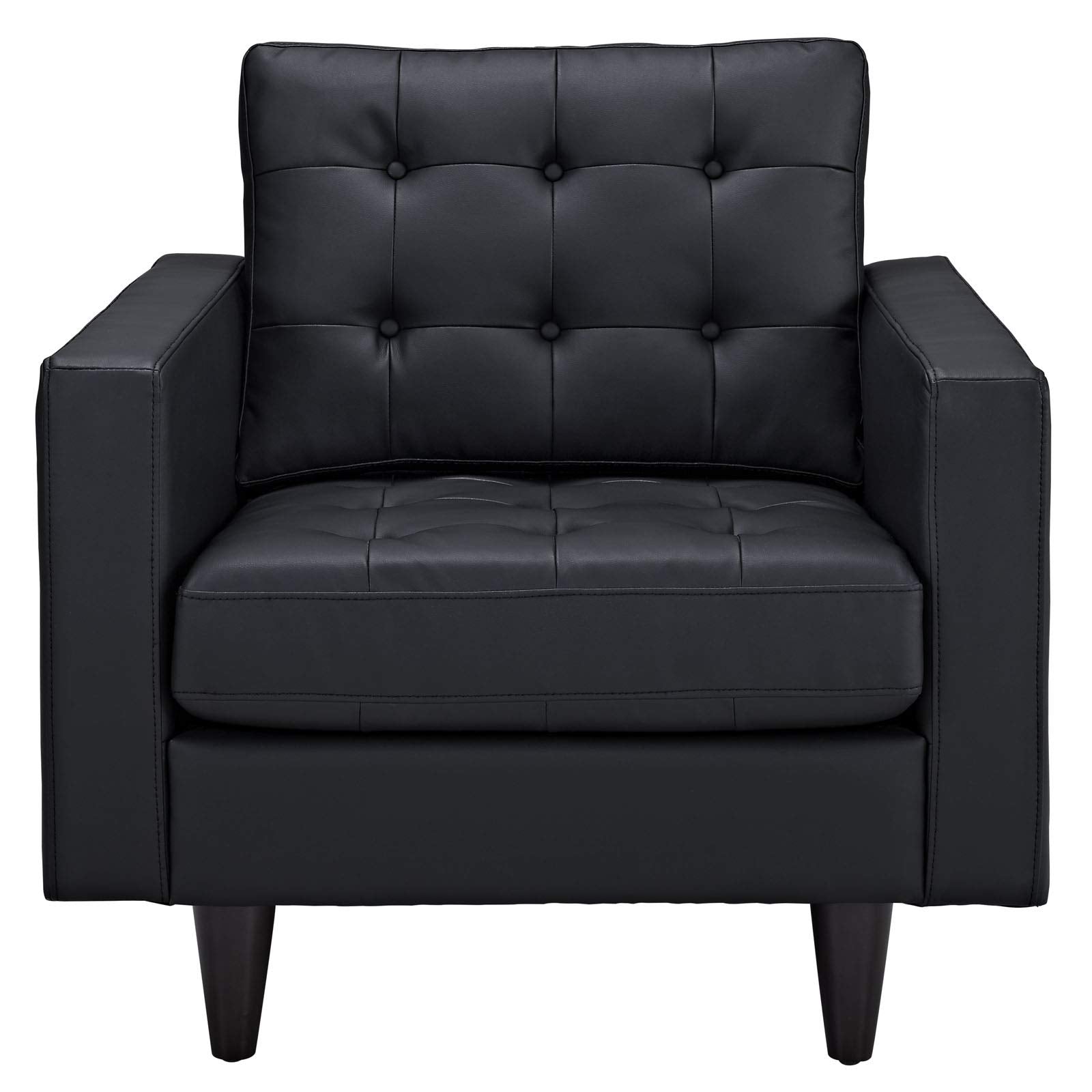 home office desk chairs | CasaFoyer Empress Exquisite Design Tufted Armchair | Luxurious Cushions | Elegant Armrests | Solid Wood Legs | Bonded Leather Upholstery | Includes 1 Armchair | casafoyer.myshopify.com