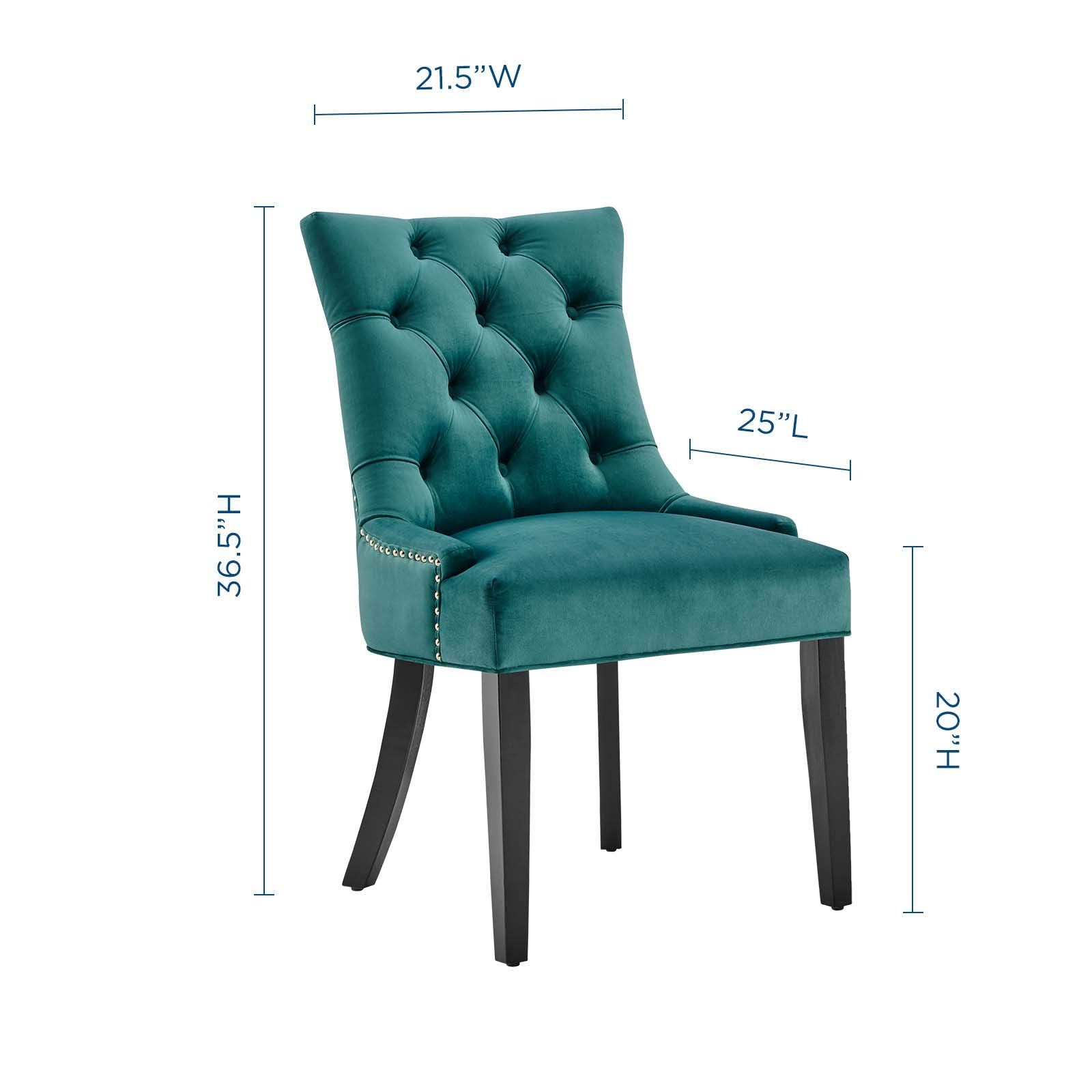 home office desk chairs | CasaFoyer Regent Tufted Button Upholstered Performance Velvet Dining Chair | Set of 2 | Teal | casafoyer.myshopify.com