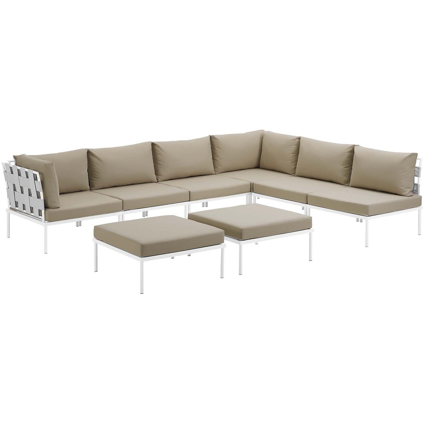 executive chairs | CasaFoyer Harmony Outdoor Patio Sectional Sofa Furniture Set | All-Weather Waterproof | Modern Design | Machine Washable Cushions | Aluminum Bases | Tempered Glass Tables | 4 Armless Chairs | 2 Corner Sofas | 2 Ottomans | Porch, Patio, Balcony, Garden | casafoyer.myshopify.com