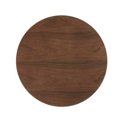 Dining Table | Lippa 36 Round Walnut Dining Table | Iconic Modern Design | Seamless Organic Shape | Timeless Style | Chip-Resistant Finish | casafoyer.myshopify.com