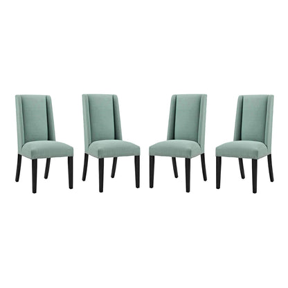 home office desk chairs | CasaFoyer Baron Dining Chair Set of 4 | Opulent Upholstered Seats | Nailhead Trim | Solid Wood Frame | Non-Marking Foot Glides | Perfect for Contemporary Dining | casafoyer.myshopify.com