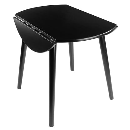 childrens table and chair sets | CasaFoyer Moreno Dining Table Set | Mid-Century Modern Design | Drop Leaf Table & 4 Windsor Chairs | Solid Wood | Black Finish | Perfect for Apartments & Small Dining Areas | casafoyer.myshopify.com