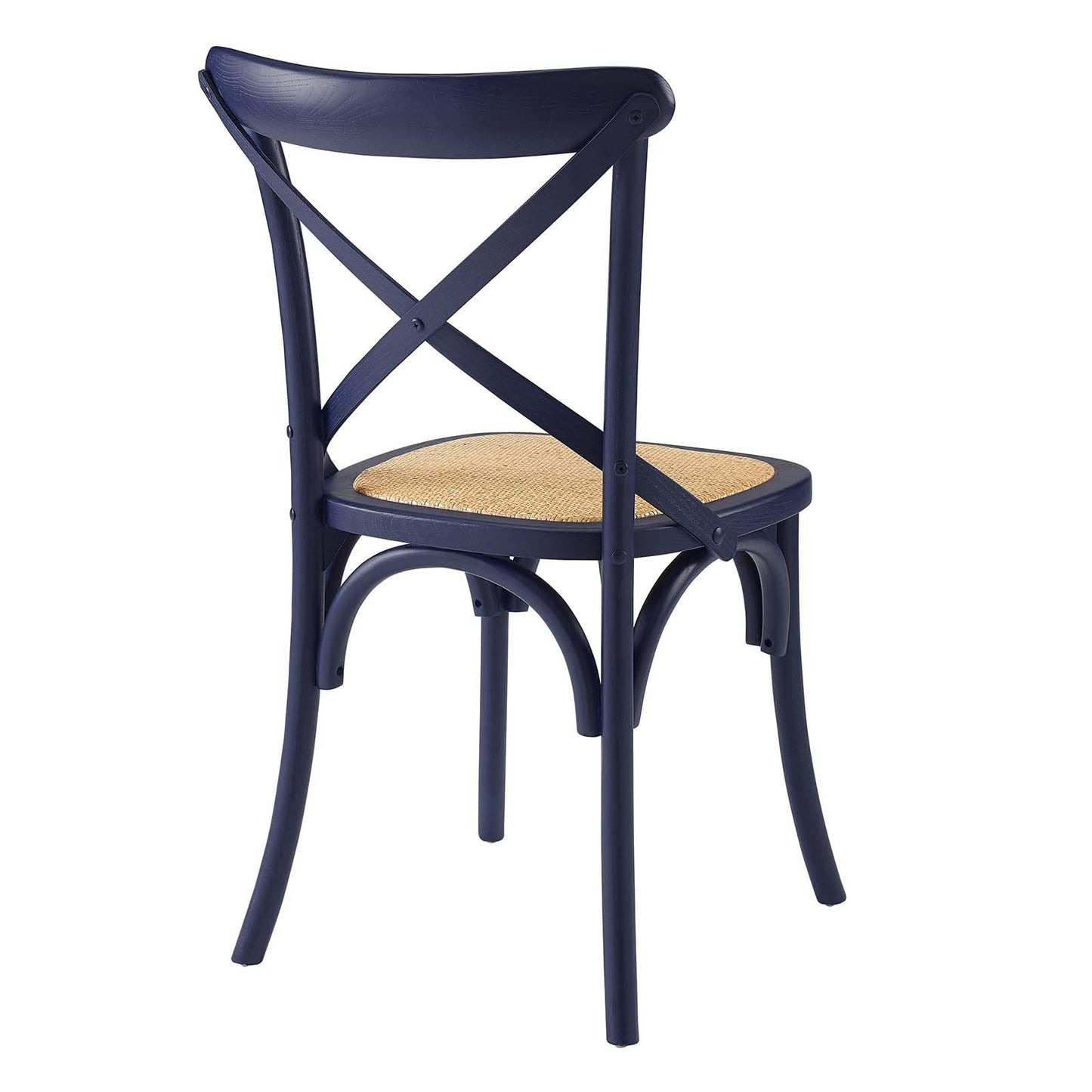 home office desk chairs | CasaFoyer Gear Dining Side Chair | Rustic Charm with Modern Touch | Wooden Backrest, Tapered Legs | Fully Assembled | Ideal for Country Cottages, Rustic Settings, or Urban Dwellings | Midnight Blue | casafoyer.myshopify.com