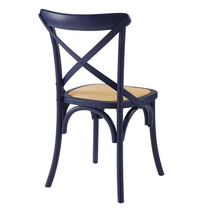 home office desk chairs | CasaFoyer Gear Dining Side Chair | Rustic Charm with Modern Touch | Wooden Backrest, Tapered Legs | Fully Assembled | Ideal for Country Cottages, Rustic Settings, or Urban Dwellings | Midnight Blue | casafoyer.myshopify.com
