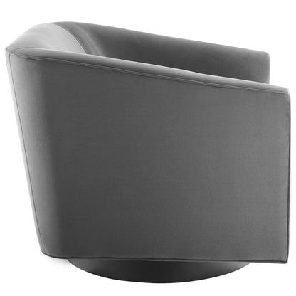 home office desk chairs | CasaFoyer Twist Accent Lounge Swivel Chair Set of 2 | Plush Velvet Upholstery | Barrel Back Design | 360-Degree Swivel Base | Gray | casafoyer.myshopify.com