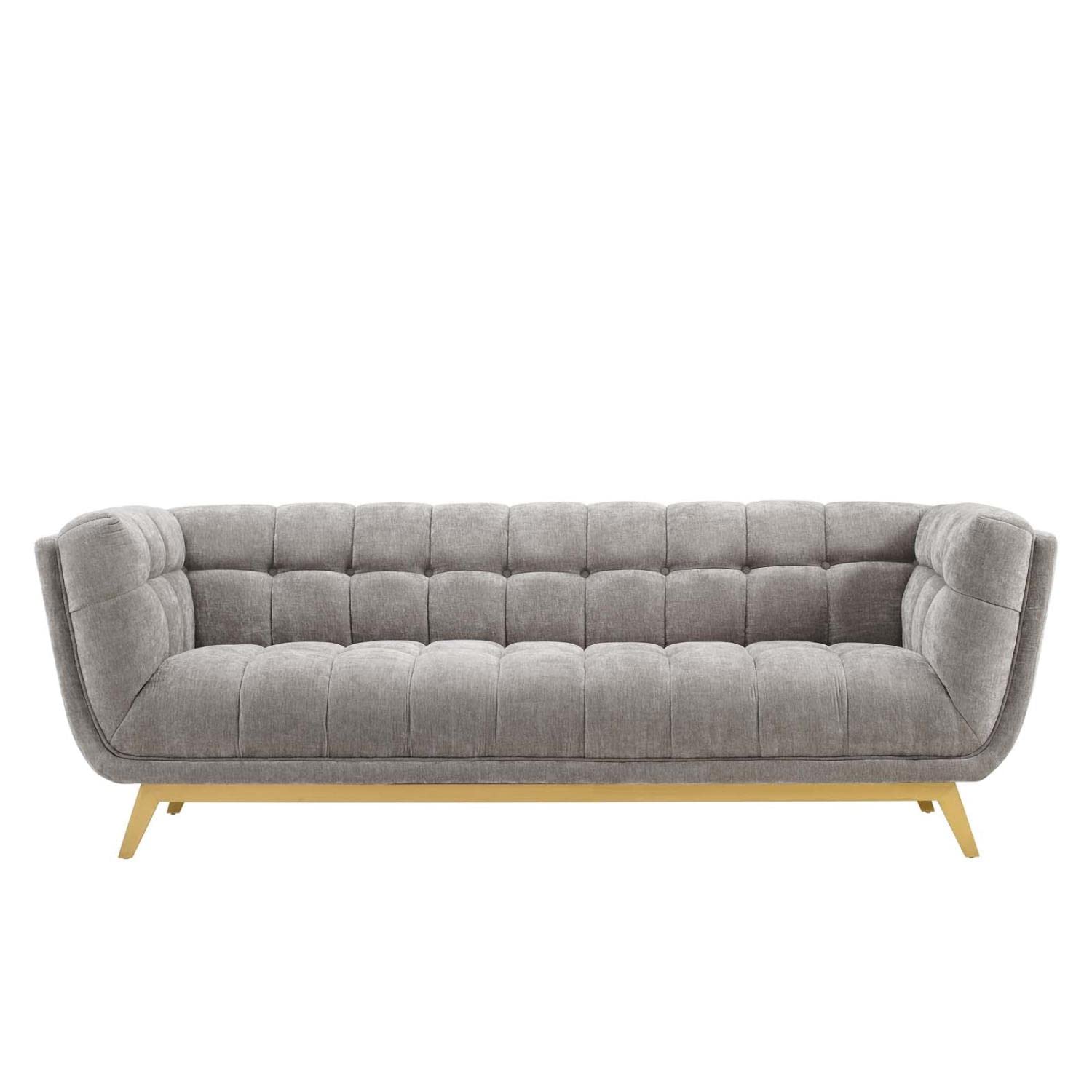 sofas | CasaFoyer Bestow Crushed Performance Velvet Sofa | Luxurious & Spacious | Soft & Durable Velvet Upholstery | Button Tufting | Brushed Gold Legs | Versatile Seating | 900 lbs Weight Capacity | casafoyer.myshopify.com