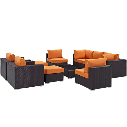 kitchen and dining room sets | CasaFoyer Convene Outdoor Sectional Set | Durable Rattan Weave | Weather-Resistant Cushions | 10 Piece Patio Furniture Collection | casafoyer.myshopify.com