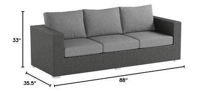 Patio Furniture Sets | Sojourn Outdoor Patio Sofa | Sturdy & Versatile Seating | Sunbrella Cushions | UV Protection | Aluminum Frame | Ideal for Patio, Backyard, Poolside | casafoyer.myshopify.com