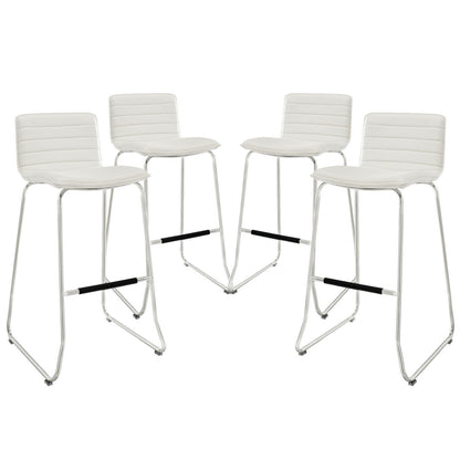 barstools | CasaFoyer Dive Bar Stool Set | Sleek Design | Transform Spaces | Stainless Steel Base | Set of 4 | casafoyer.myshopify.com