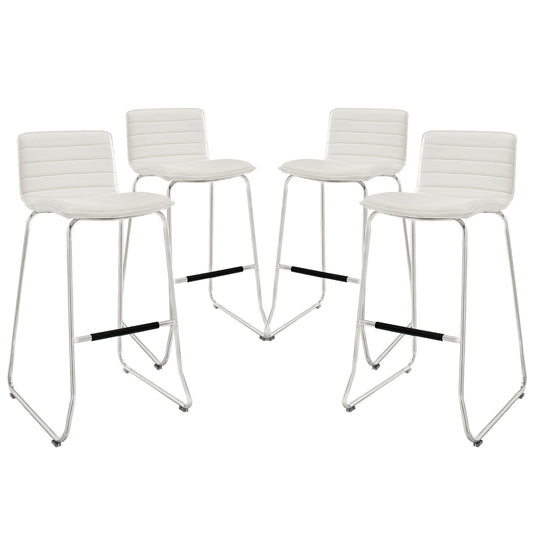barstools | CasaFoyer Dive Bar Stool Set | Sleek Design | Transform Spaces | Stainless Steel Base | Set of 4 | casafoyer.myshopify.com