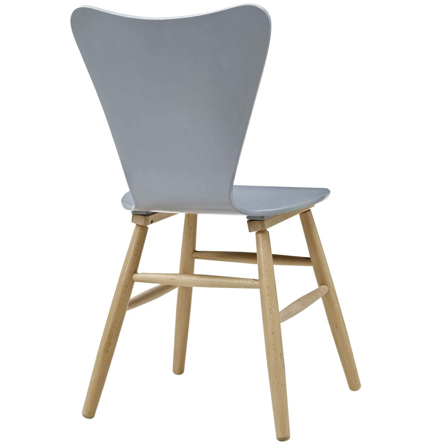 home office desk chairs | CasaFoyer Cascade Dining Chair Set of 4 | Mid-Century Modern Design | Contoured Seat & Flared Back | Painted Bentwood | Beechwood Legs | Gray | casafoyer.myshopify.com
