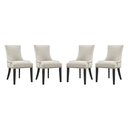 home office desk chairs | CasaFoyer Marquis Dining Side Chair Set of 4 | Stylish Hourglass Back | Nailhead Trim | Foam Padded Seat | Ideal for Modern & Traditional Dining Rooms | casafoyer.myshopify.com
