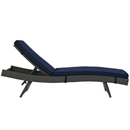 Patio Furniture Sets | Sojourn Outdoor Patio Chaise Lounge Chair | Adjustable Seating | Sunbrella Cushions | UV Protection | Aluminum Frame | casafoyer.myshopify.com