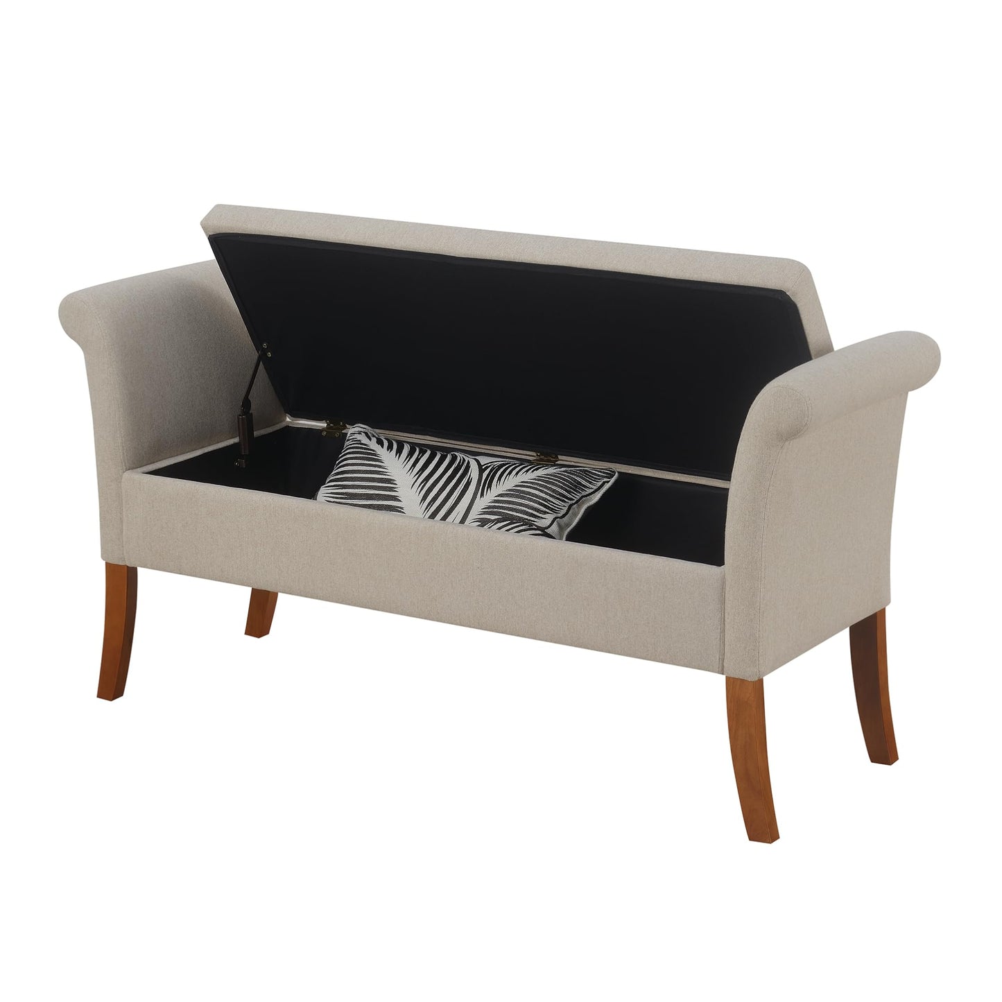Ottoman | Designs4Comfort Garbo Storage Bench | Cozy Ottoman with Ample Storage Space | Durable Poplar Wood & Plush Fabric Upholstery | Enhance Any Room Decor | casafoyer.myshopify.com