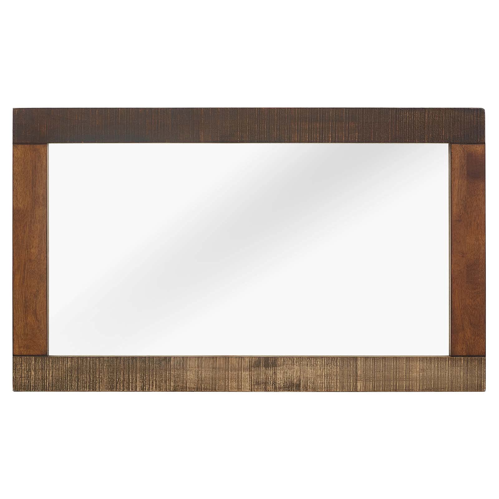 HOME_MIRROR | CasaFoyer Arwen Rustic Wood Frame Mirror | Premium Wood Construction | Distressed Wood Grain Veneer | Striped Pattern | Versatile Design for Farmhouse, Rustic, Industrial, Mid-Century, Tropical, and Contemporary Modern Styles | casafoyer.myshopify.com