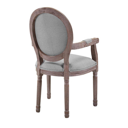 home office desk chairs | CasaFoyer Arise Dining Armchair Set of 4 | Luxurious Elegance | Fluted Wood Frame | Button Tufted Diamond Trim | Light Gray | casafoyer.myshopify.com