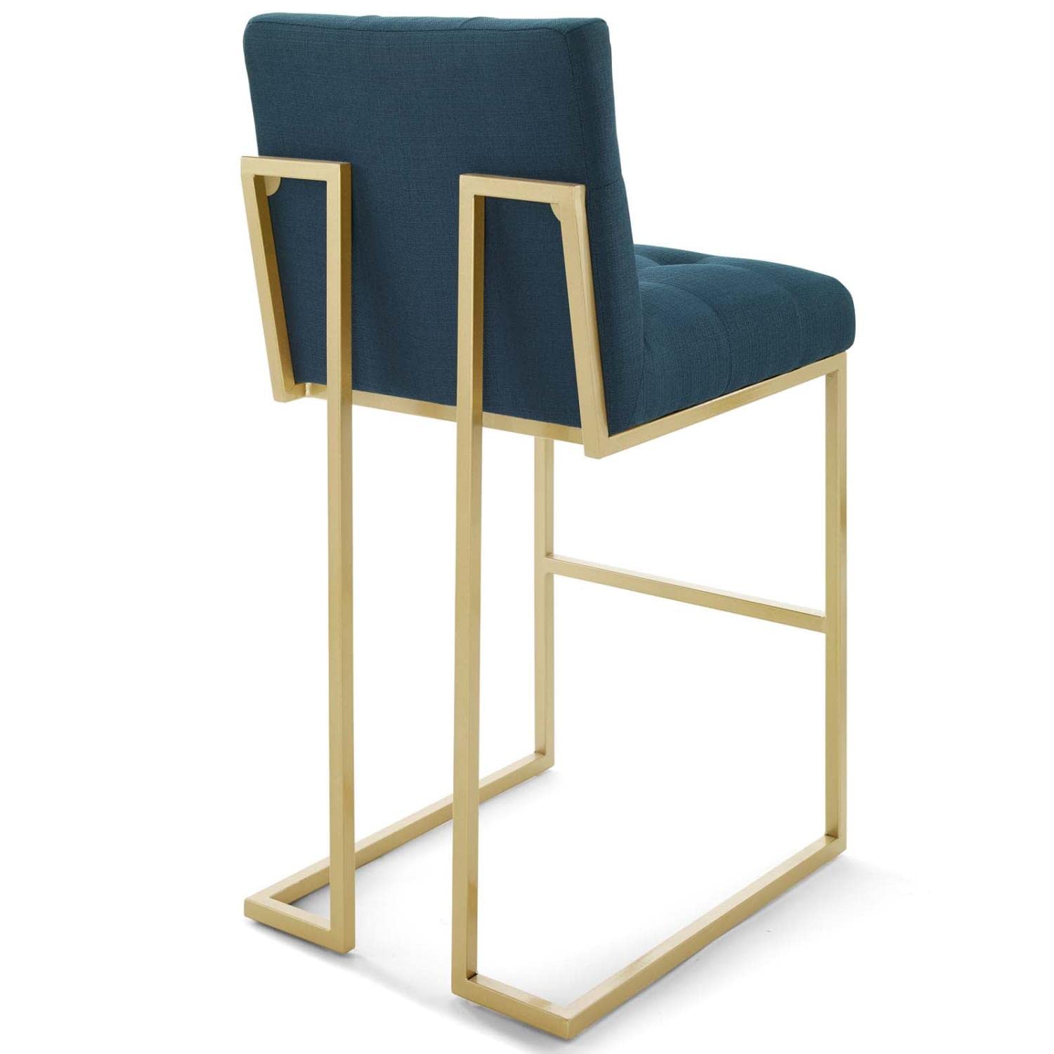 barstools | CasaFoyer Privy Bar Stool Set of 2 | Gold Stainless Steel | Plush Fabric Upholstery | No Assembly | 331 lbs Capacity | casafoyer.myshopify.com