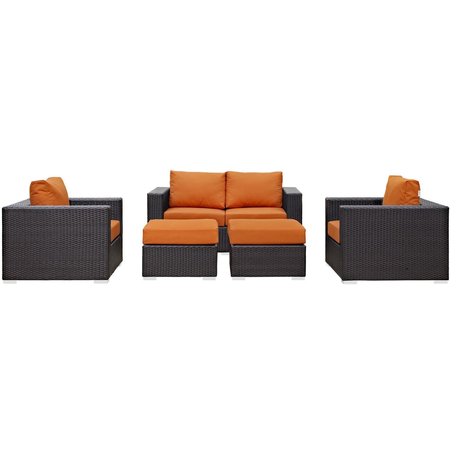 sofas | CasaFoyer Convene Outdoor Sectional Set | Durable Rattan & Aluminum Frame | Weather-Resistant Cushions | Patio Sofa, Armchairs & Ottomans | casafoyer.myshopify.com