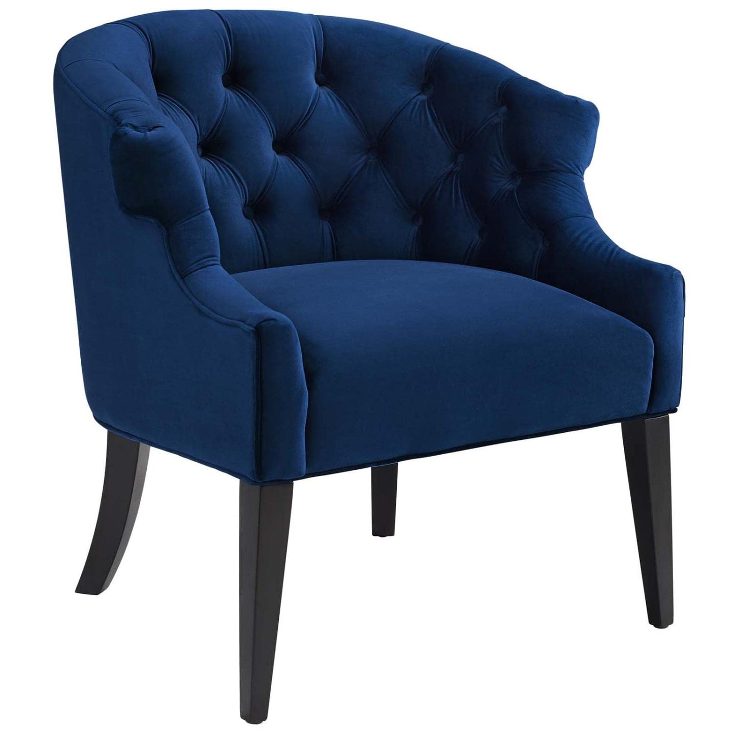 home office desk chairs | CasaFoyer Precept Accent Armchair | Opulent Design | Stain-Resistant Velvet | Plush Seating | Birch Wood Legs | Navy Velvet | casafoyer.myshopify.com