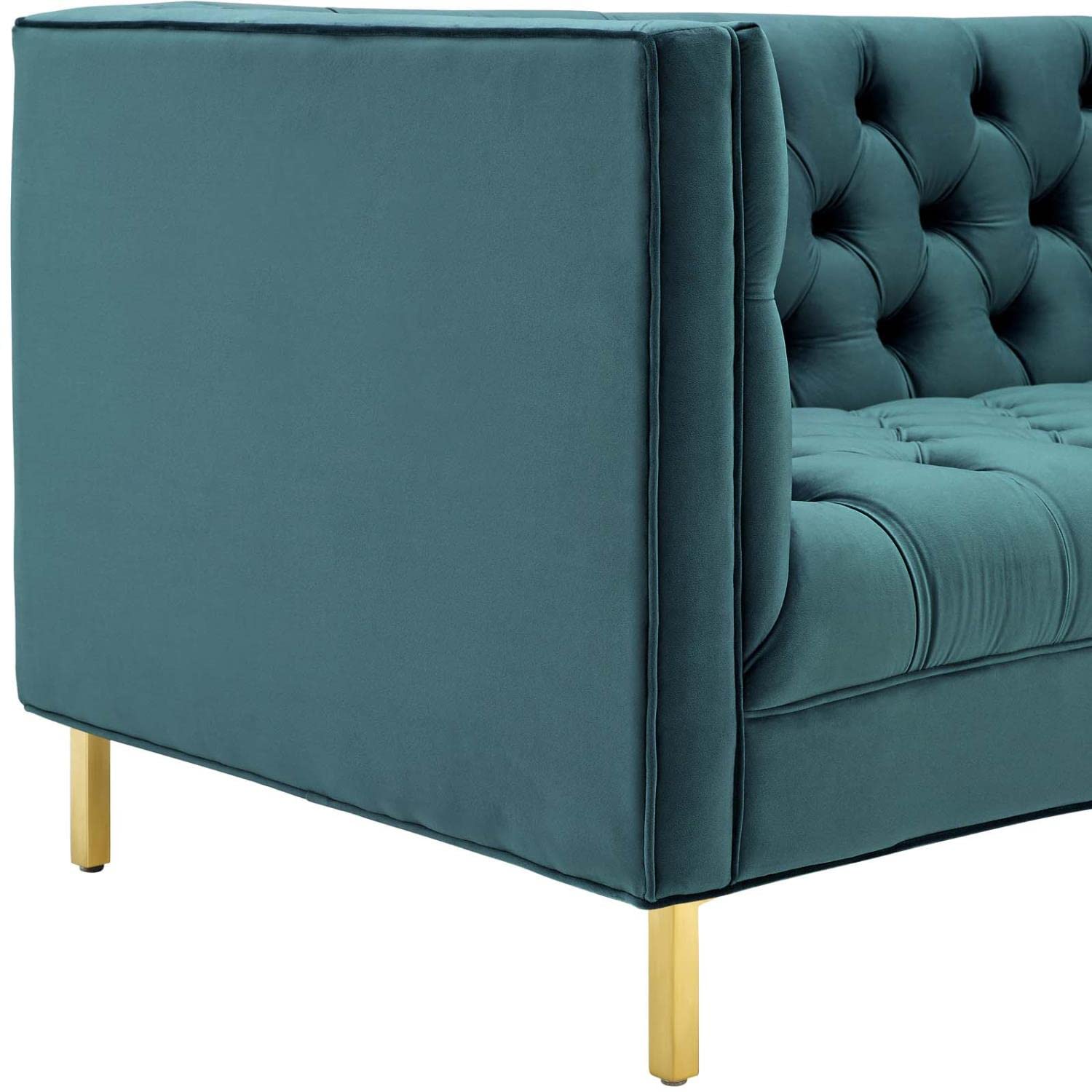 sofas | CasaFoyer Delight Tufted Button Performance Velvet Sofa | Timeless Elegance & Plush Comfort | Stain-Resistant & Luxurious Seating | Modern Aesthetic | Gold Stainless Steel Legs | Built to Last | casafoyer.myshopify.com