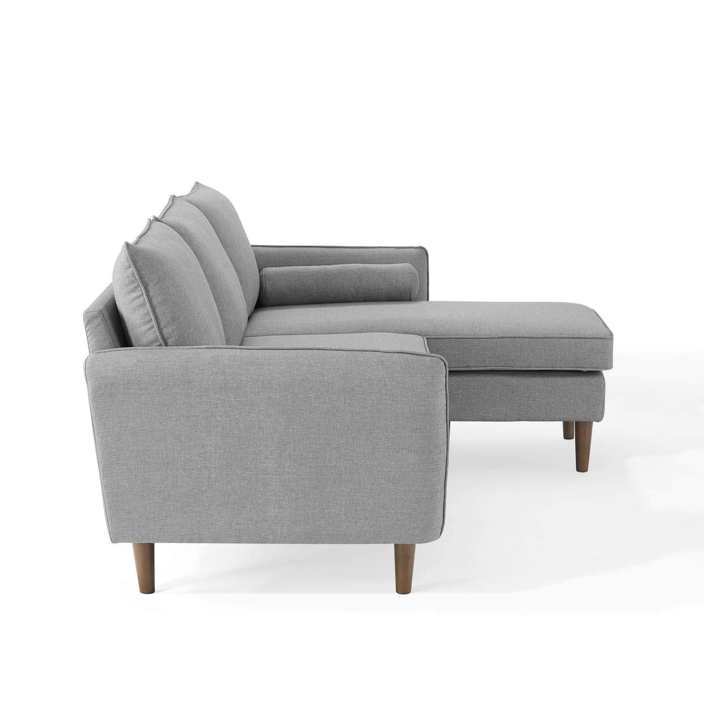 sofas | CasaFoyer Revive Upholstered Fabric Sectional Sofa | Cozy Design | Bolster Pillows | Plush Foam Padding | Polyester Upholstery | Wood Legs | Built-in Ottoman | 900 lbs Weight Capacity | casafoyer.myshopify.com